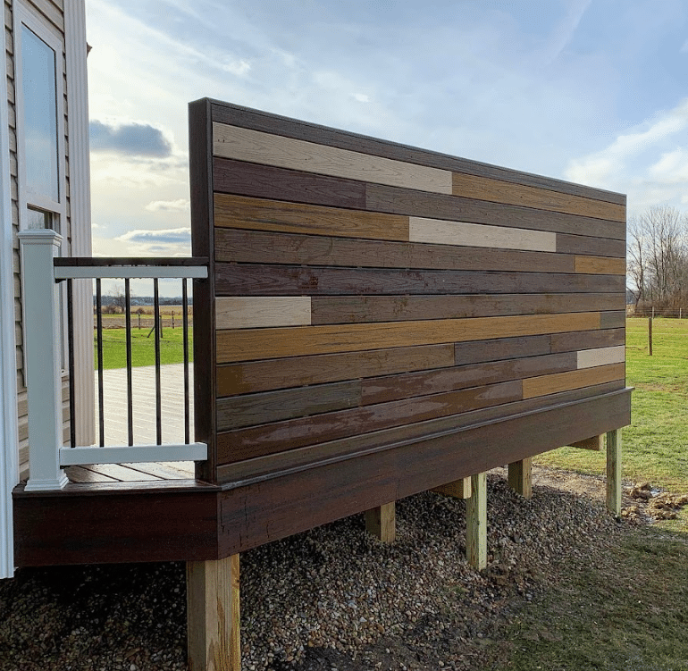 Pool Deck with Privacy Wall - pool deck contractor near me ohio