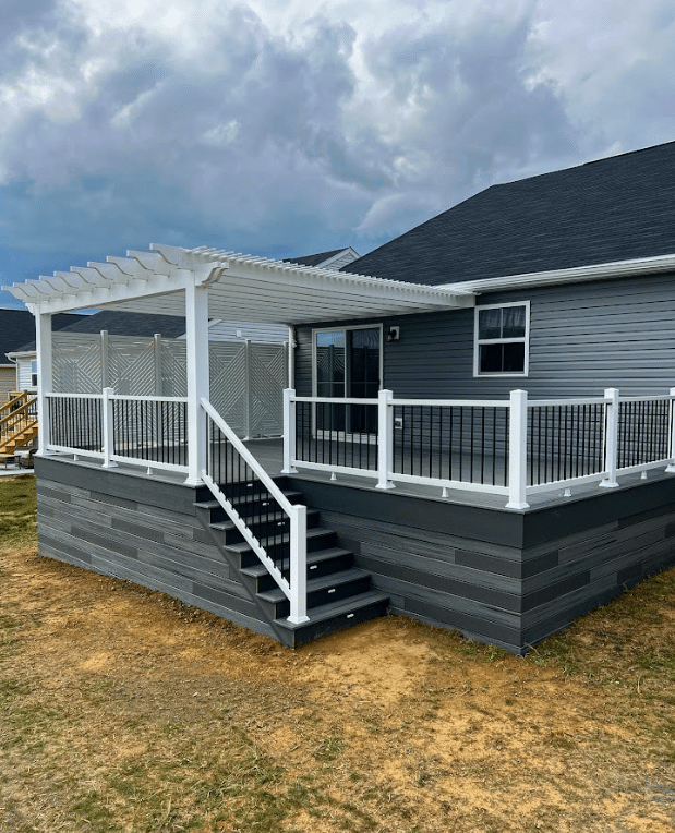 pergola on a deck - pool deck builder - pool decking ideas